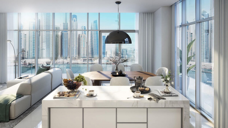 новая, квартира, 2 спальни, Дубай Марина, Санрайз-Бэй, Beachfront, пальма, Дубай, ОАЭ, купить