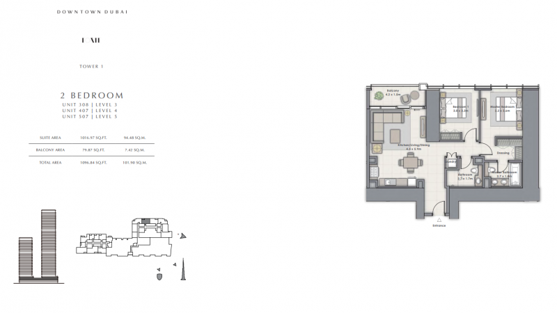 новая, квартира, 2 спальни, Forte, Дубай Даунтаун, Dubai Downtown, Дубай, ОАЭ, купить